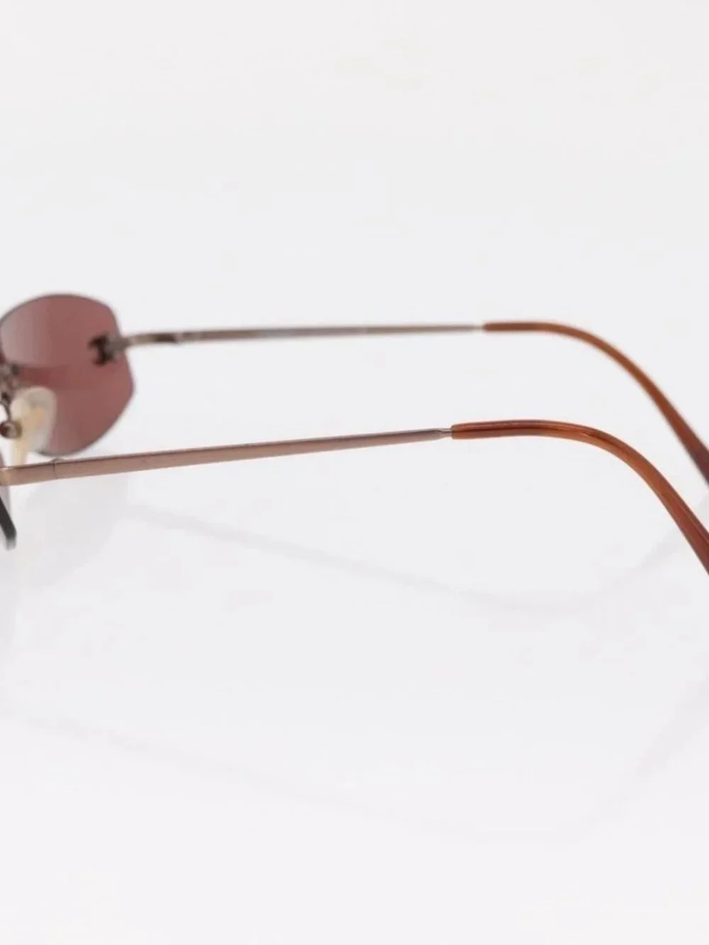 CHANEL Sunglasses Metal Brown 4002 CC Auth 155411A